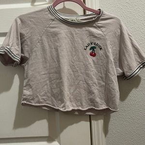 Urban Nation , cherry lady luck pink crop top